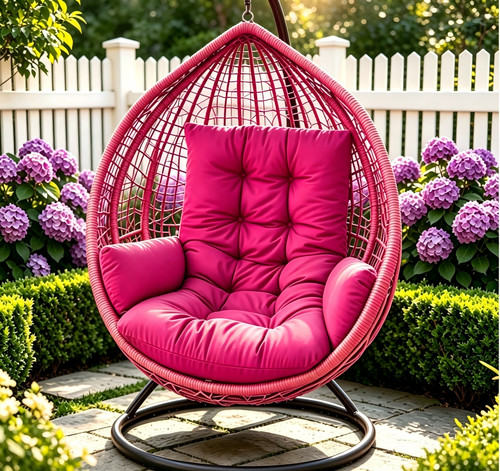 Hanging egg chair - hanging, cushion