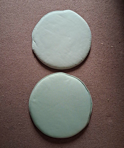 Piece round beige solid - 2-piece,
