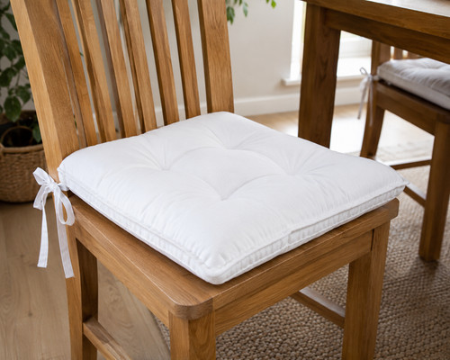 Clinton white chair pad - white,