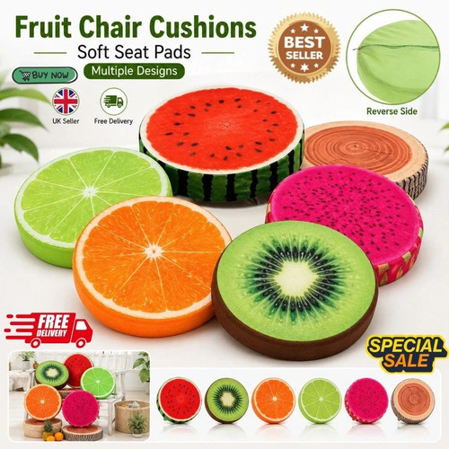 Colorful fruit chair cushions - fruit,