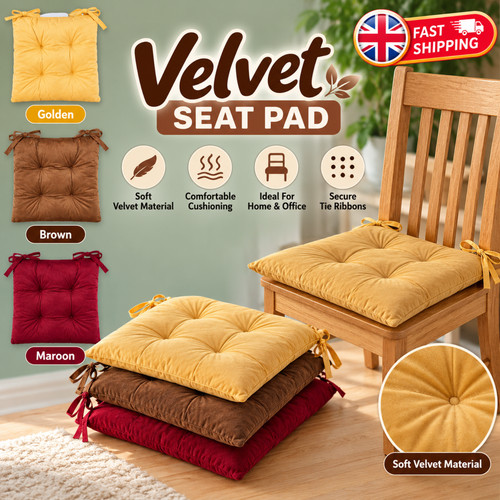 Velvet seat pad 40x40cm - velvet,