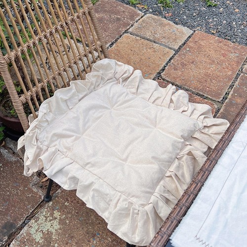 Ruffle chair cushion - chair,