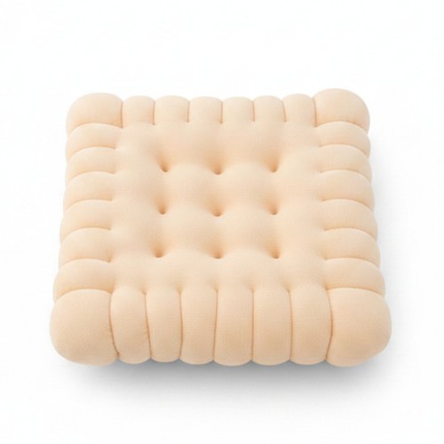 Biscuit cushion padded square - biscuit,