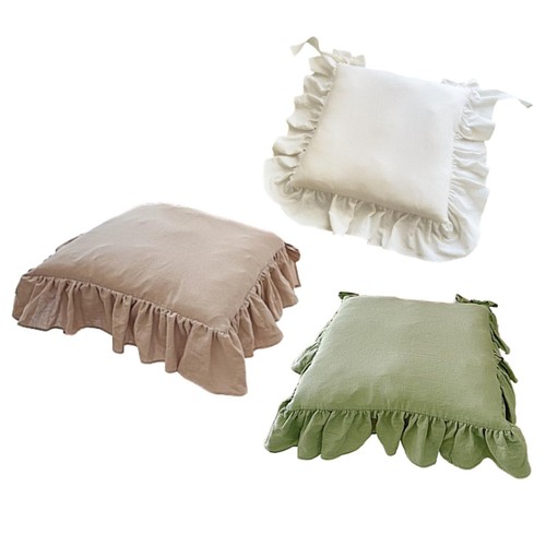Ruffled chair cushion with - ruffled,
