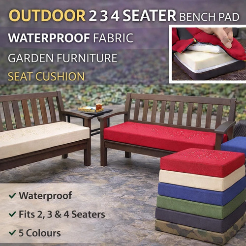 Bench cushion 4 seater - bench, 2-3-4